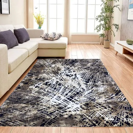 Xαλί Ανάγλυφο Καφέ Με Σχέδιο 160x220cm