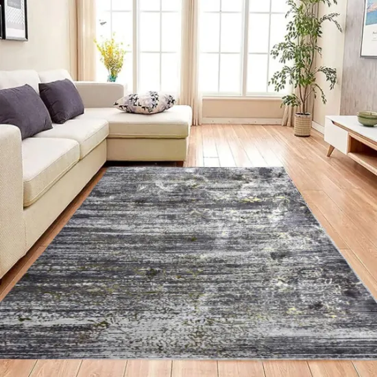 Xαλί Ανάγλυφο Γκρι Με Χρυσό 160x220cm