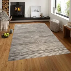 Xαλιά Ανάγλυφα Ριγέ Μπεζ 200x290cm