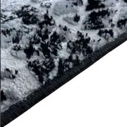 Διάδρομος Ανάγλυφο Φάρδος 80cm Με Το Μέτρο Γκρι Μαύρο
