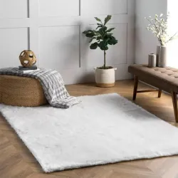 Xαλί Γούνινο Rabbit Super Soft 80x150 Λευκό