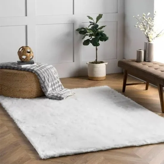 Xαλί Γούνινο Rabbit Super Soft 80x150 Λευκό