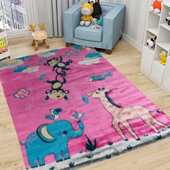 Παιδικό Χαλί Με Ζωάκια 133x190 cm