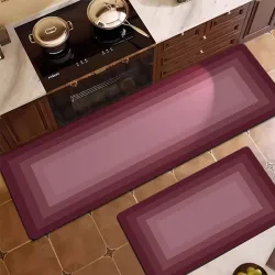 Σετ Πατάκια Κουζίνας 2τμχ 40x60/150×60 Αντιολισθητικά Μπορντό
