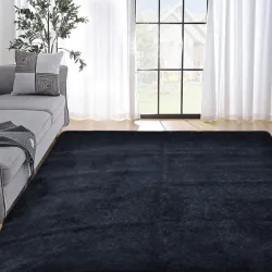 Χαλί Shaggy Γούνα 200x280cm Super Soft Μαύρο