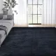 Χαλί Shaggy Γούνα 140x200cm Super Soft Μαύρο