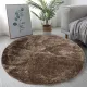 Χαλιά Shaggy Στρογγυλά Καφέ 160x160cm