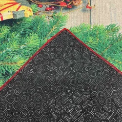 Χαλί Χριστουγεννιάτικο 100Χ150 Καφέ με Σχέδιο Παιχνίδια