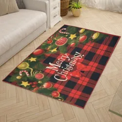 Χαλί Χριστουγεννιάτικο 100Χ150 Κόκκινο Καρό