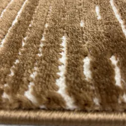 Σετ Χαλιά Κρεβατοκάμαρας 3τμχ Καφέ Σχέδιο 