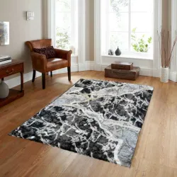 Xαλιά TSOKME 240x300cm-Μαύρο & Γκρί