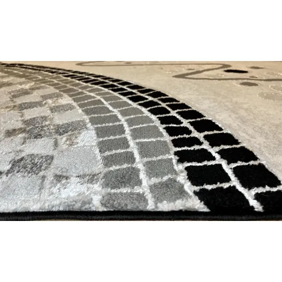 Χαλιά Μοντέρνα 200x290cm-μαύρο&άσπρο