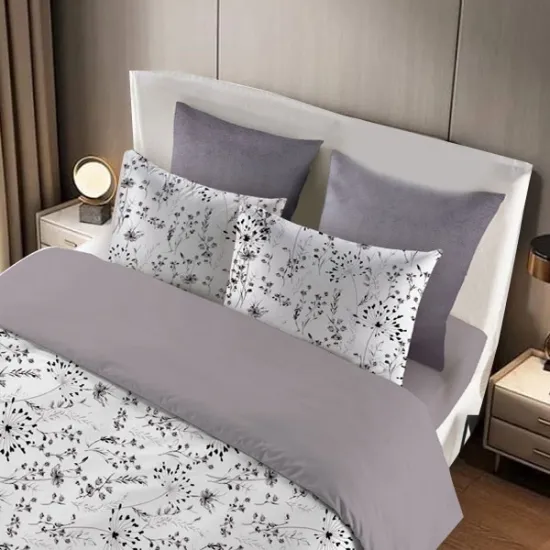 Σετ Σεντόνια Μονά 3τμχ 160X260 IL-LINE Floral Γκρί