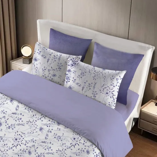 Σετ Σεντόνια Υπέρδιπλα 4τμχ 240X260 IL-LINE Floral Λιλά
