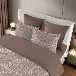Σετ Σεντόνια Υπέρδιπλα 4τμχ 240X260 IL-LINE Μόκα
