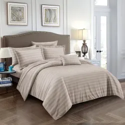 Σετ Υπέρδιπλου Σεντονιού 4 Τεμαχίων 220x240 Μόκα