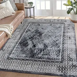 Xαλιά TSOKME 160x200cm-Μαύρο & Γκρί