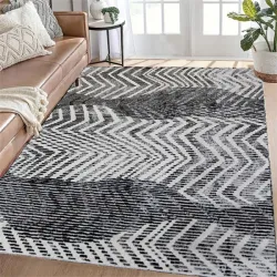 Xαλιά TSOKME 160x200cm-Μαύρο & Γκρί