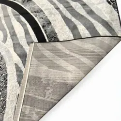 Χάλια ανάγλυφα Τσοκμέ 160Χ210 Γκρί μαύρο Spitibazaar