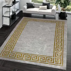 Xαλιά Ανάγλυφα 200x300cm-Γκρί& χρυσό