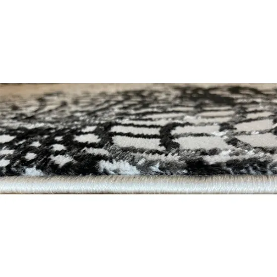 Xαλιά TSOKME 210X260cm-Γκρί & μαύρο