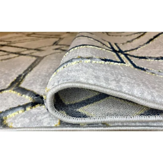 Xαλιά Ανάγλυφα 200x300cm-Γκρί & σκούρο μπλέ